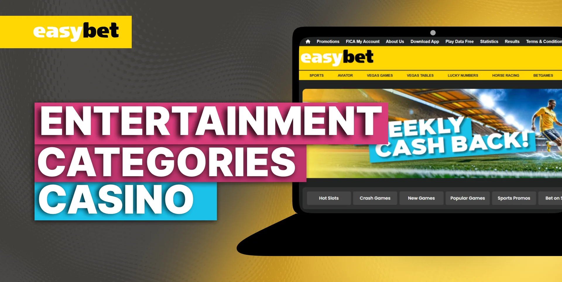 Variety of amazing gaming categories on the website.