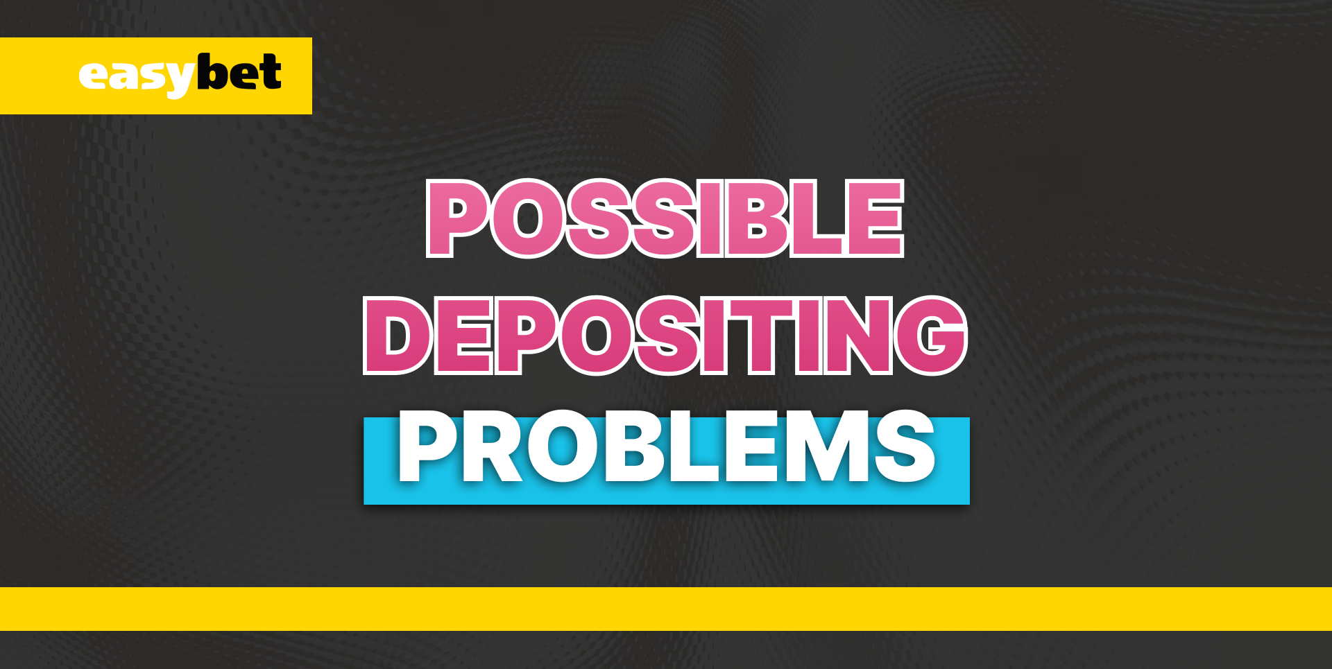 Information about difficulties with money operations.