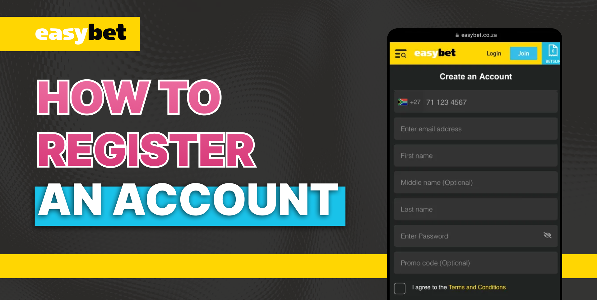 Steps to sign up using mobile devices.