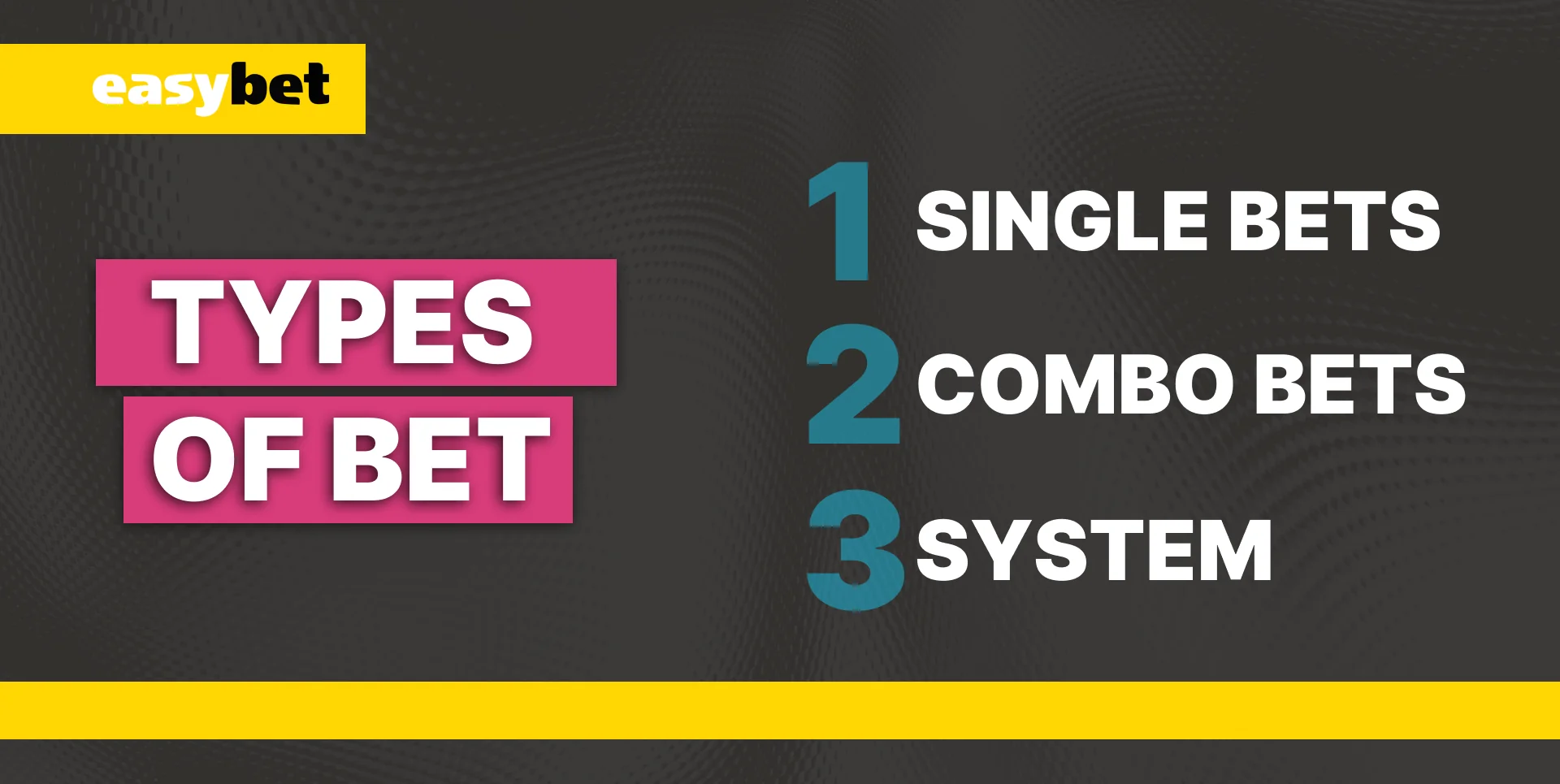 Variety of bets on the platform.