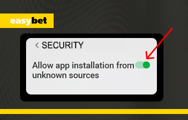 Allow the installation