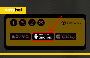 Find the "Download for Android" button