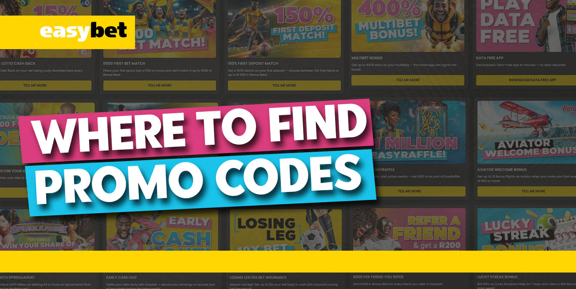 Easybet promo codes are available through the official website, social media channels, affiliate links, and newsletters.