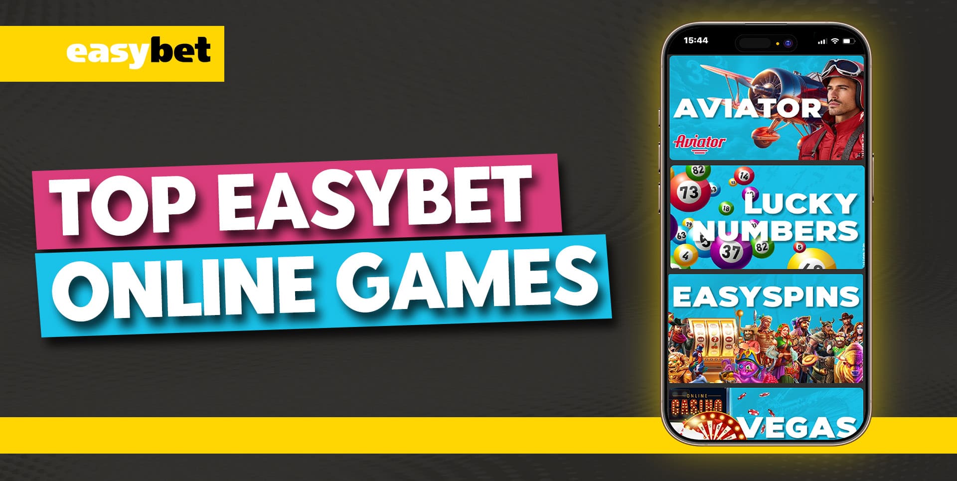 Top online casino games at Easybet including slots and live tables