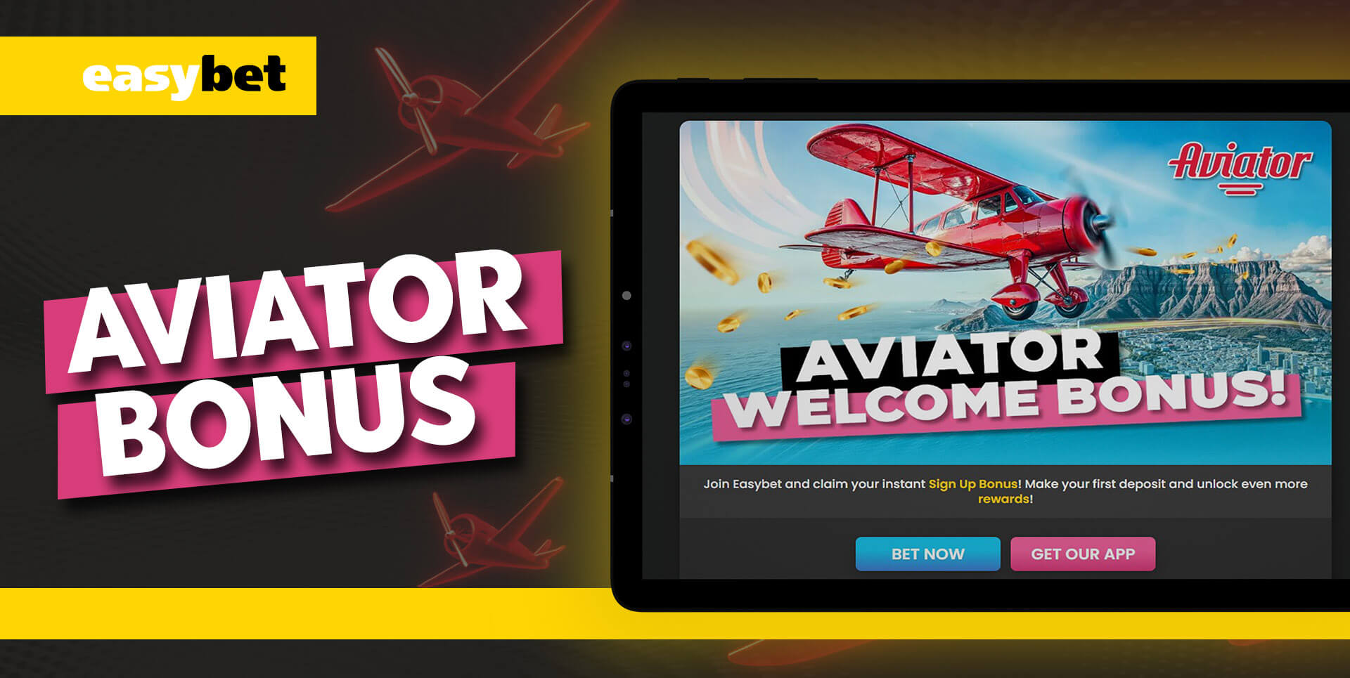 Easybet Aviator 150% welcome bonus - claim up to 1,500 BDT