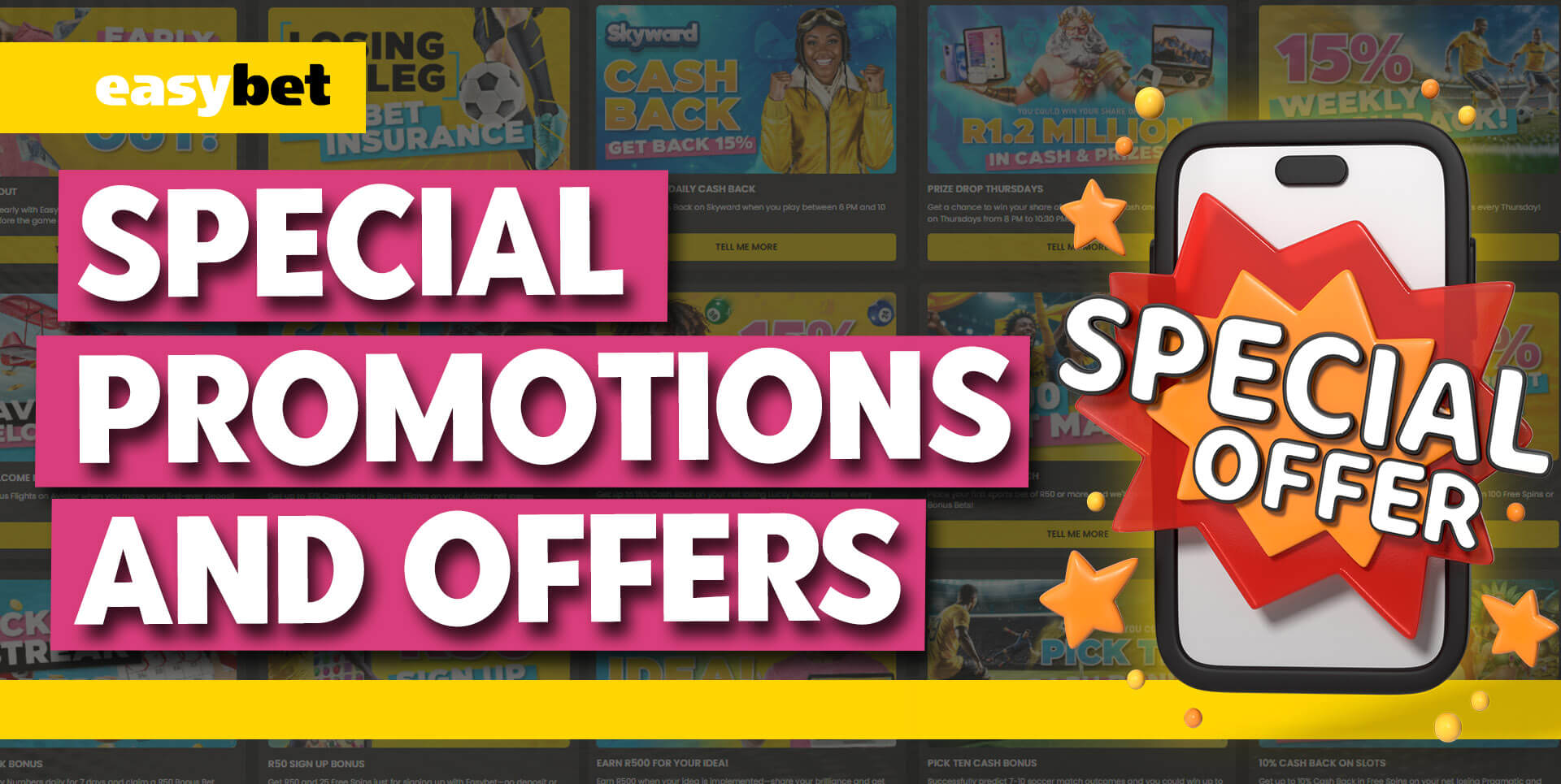 Easybet special promotions and offers